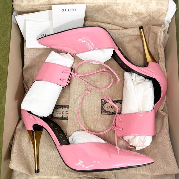 Gucci Priscilla 105mm Patent Leather Pump Heel - Women’s 9 - Picture 7 of 8